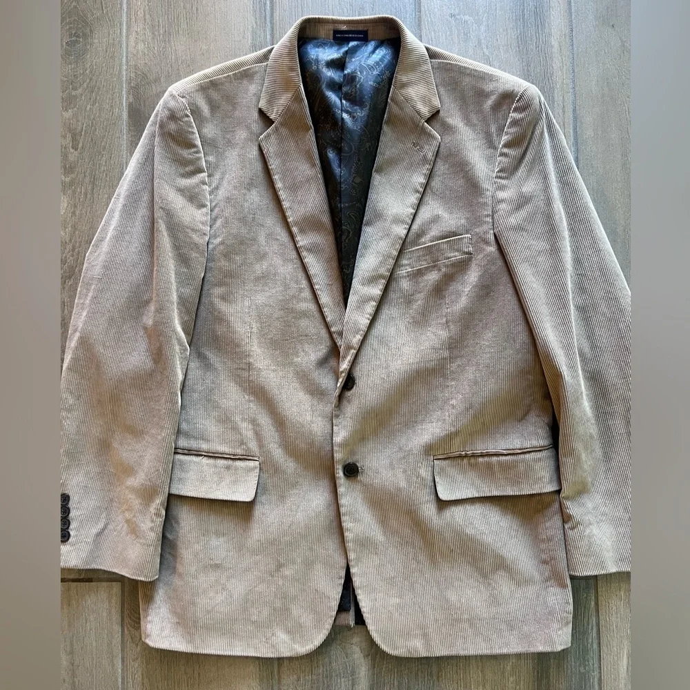 Stafford Men’s 100%Cotton Corduroy Sports Coat TwoButton Blazer Classic Fit 44R
